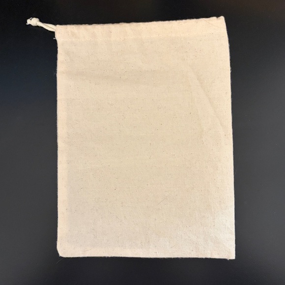 J. Crew Natural Canvas Drawstring Pouch with Logo - Picture 3 of 5